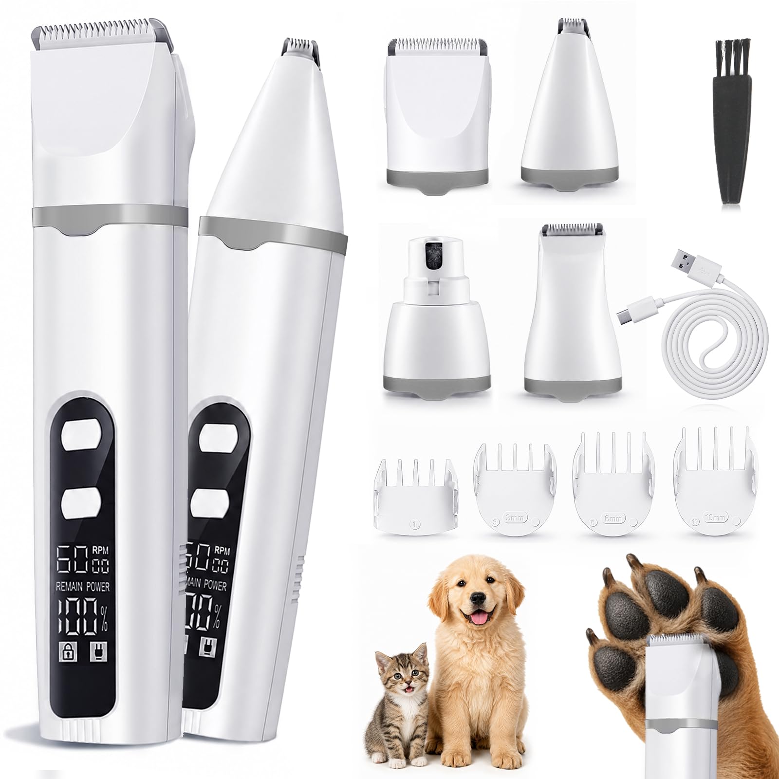 Amazon | Sazuik 犬 バリカン ペット用バリカン 猫 バリカン 静音
